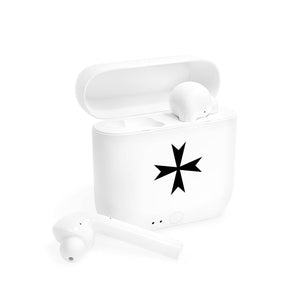 Order Of Malta Commandery Earbud - White