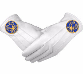 Antlered Guard Elks of the World Gloves - White Leather