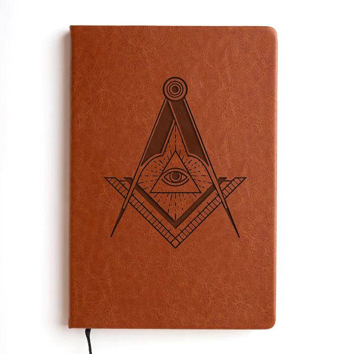 Master Mason Blue Lodge Journal - Brown Faux Leather