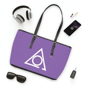 LOCOP Handbag - Purple PU Leather Adjustable Handles - Bricks Masons