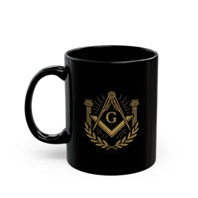 11oz Black Mug - Bricks Masons