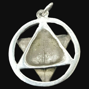 Merkaba Pendant 2.2 cm 2.5 g in Silver Kabbalah Art 259 - Bricks Masons