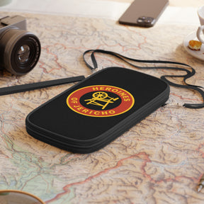 Heroines of Jericho Passport Wallet - Red & Black With Shoulder & Wrist Strap - Bricks Masons