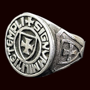 Knights Templar Ring 1.7 cm 8 g Silver Art 271 - Bricks Masons