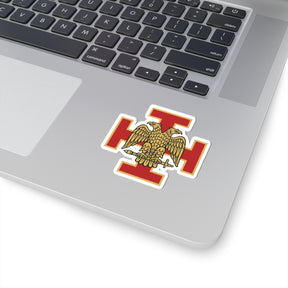 33rd Degree Scottish Rite Sticker Decal - Kiss-Cut Red & Gold Eagle - Bricks Masons