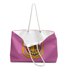 DOI Travel Bag - Pink Spun Polyester With Rope Handles - Bricks Masons
