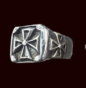 Templar Cross Ring in Silver 1.5 cm 15 g Art 277 - Bricks Masons
