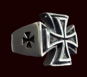 Templar Cross Ring in Silver 1.5 cm 20 g Art 278 - Bricks Masons