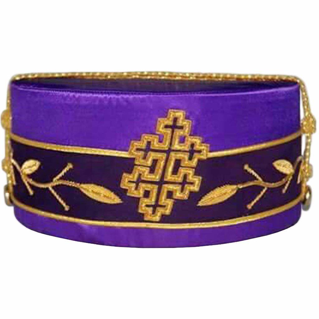 33rd Degree Scottish Rite Crown Cap - Purple with Gold Cap Cord