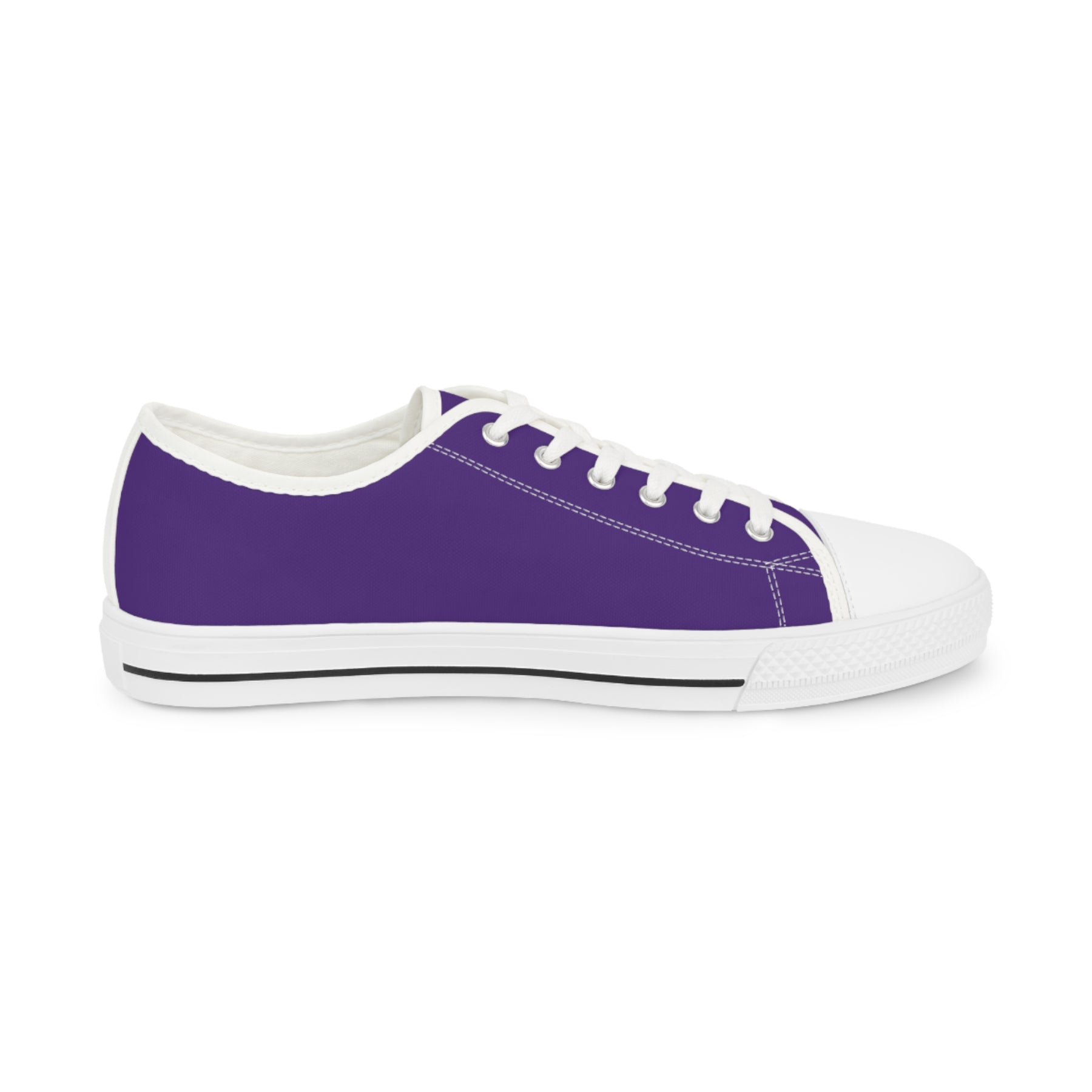 LOCOP Sneaker - Low Top Sneaker Black & White Purple Canvas White Emblem - Bricks Masons