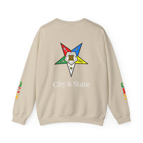 OES Sweatshirt - Colorful Eastern Star & Initials with Personalization - Bricks Masons