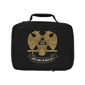 32nd Degree Scottish Rite Lunch Bag - Gold Eagle Wings Down Fully Insulated - Bricks Masons
