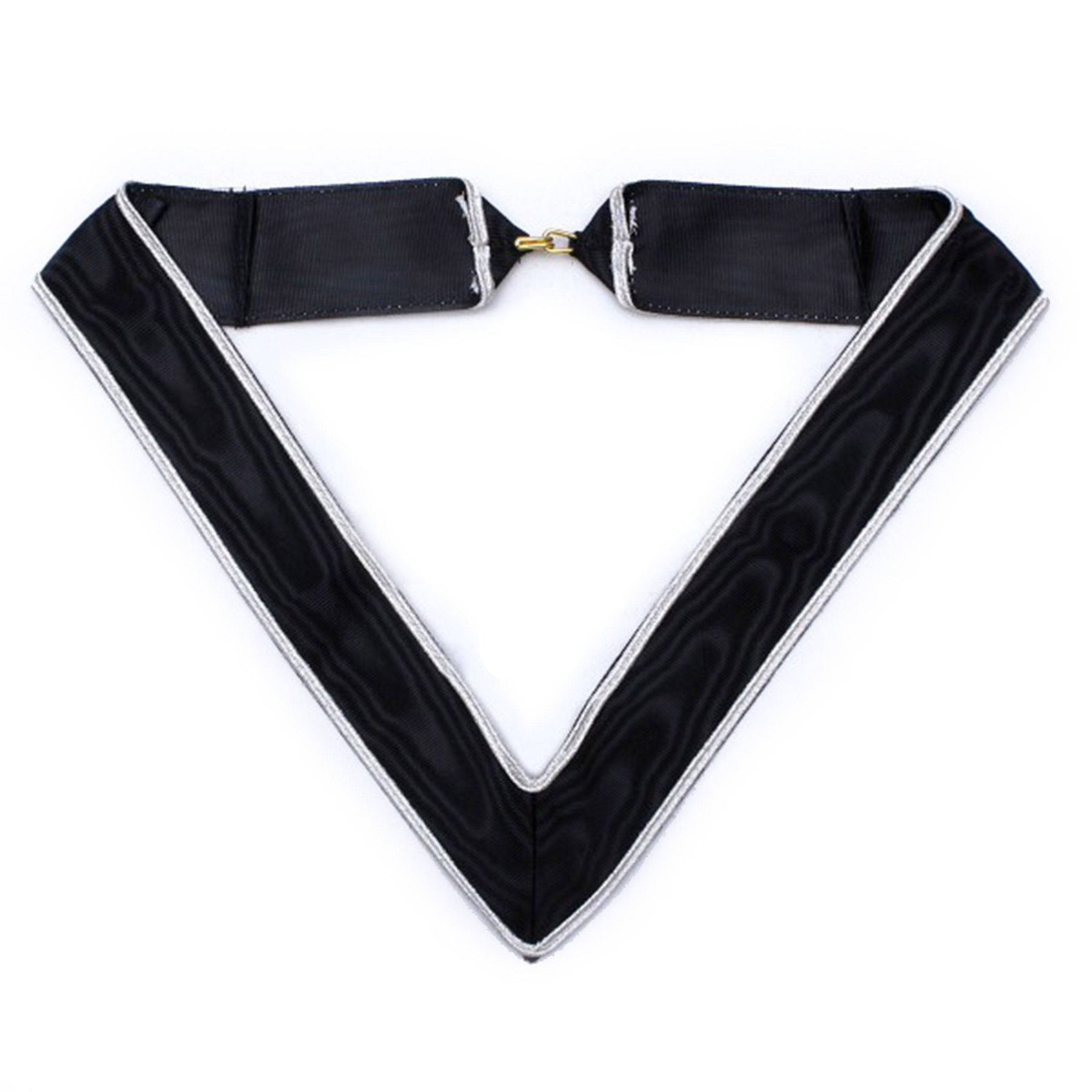 30th Degree Scottish Rite Collarette - Black & White Moire - Bricks Masons