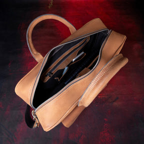 32nd Degree Scottish Rite Briefcase - Brown Leather - Bricks Masons