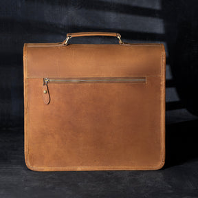 32nd Degree Scottish Rite Briefcase - Wings Down Genuine Cow Leather - Bricks Masons