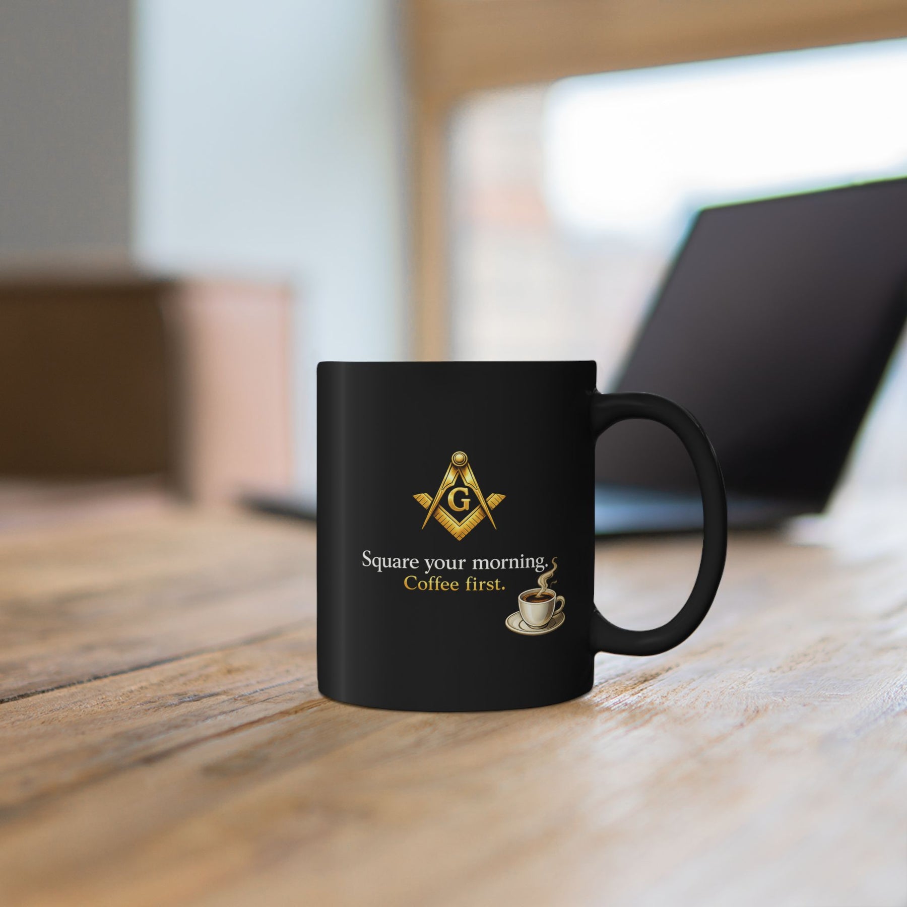 11oz Black Mug - Bricks Masons