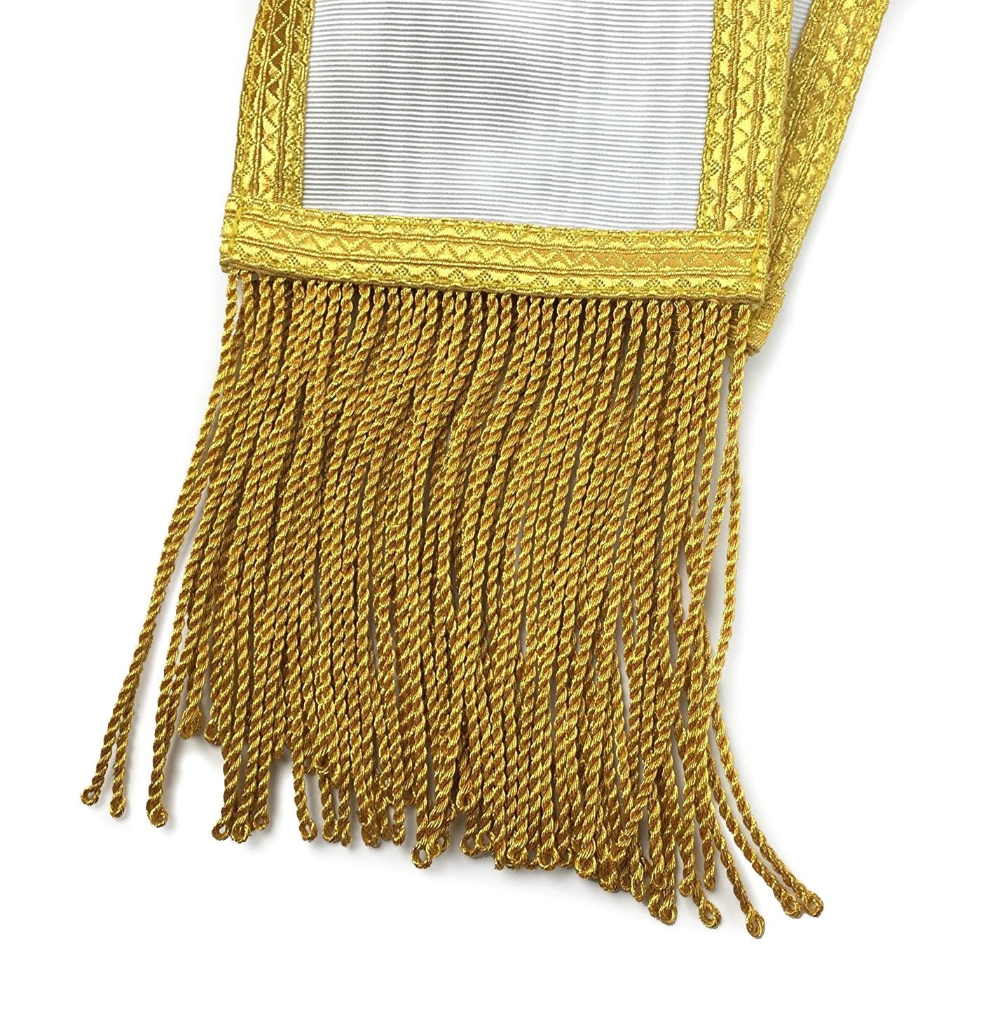 33rd Degree Sash - Gold Fringe & Hand Embroidery - Bricks Masons