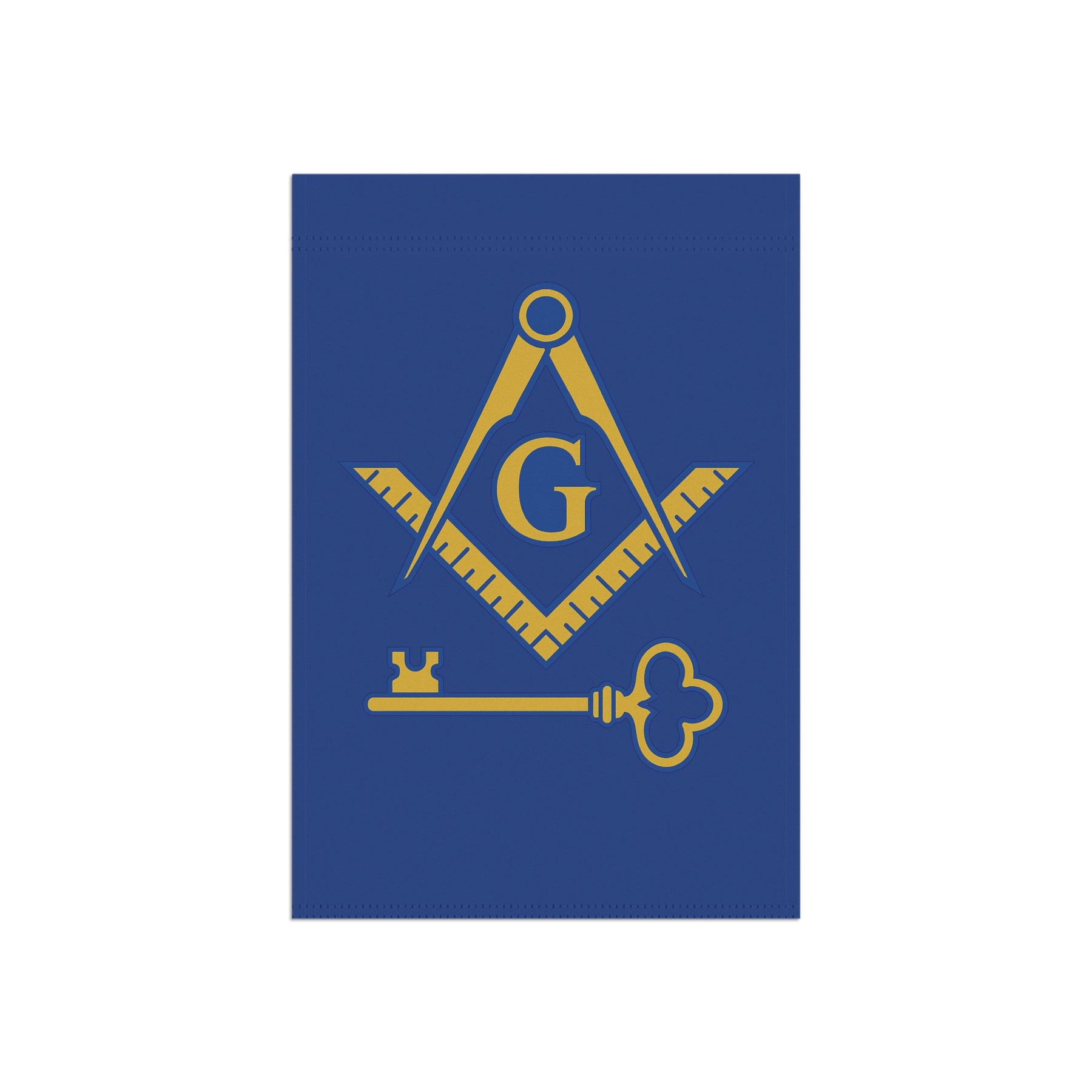 International Masons Yard Flag - Blue Poly Poplin - Bricks Masons