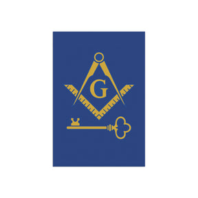 International Masons Yard Flag - Blue Poly Poplin - Bricks Masons