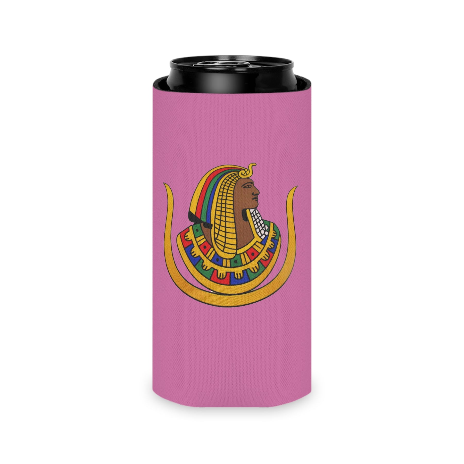 DOI Can Cooler - Pink Polyester Exterior - Bricks Masons