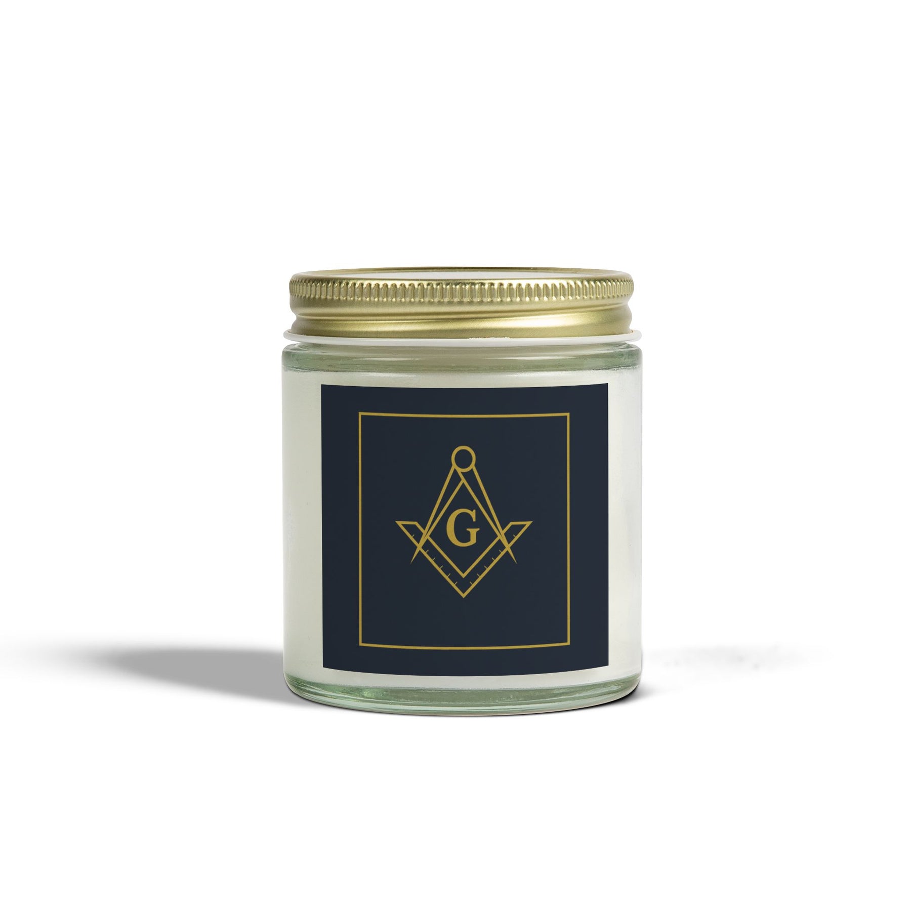Master Mason Blue Lodge Candle - Scented Coconut Apricot Wax, 4oz & 9oz - Bricks Masons