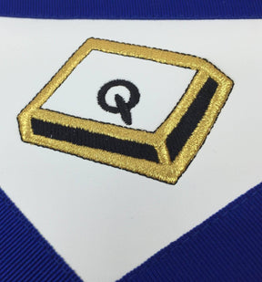 Officers Scottish Rite Officer Apron Set - Leather Made Embroidery - Bricks Masons