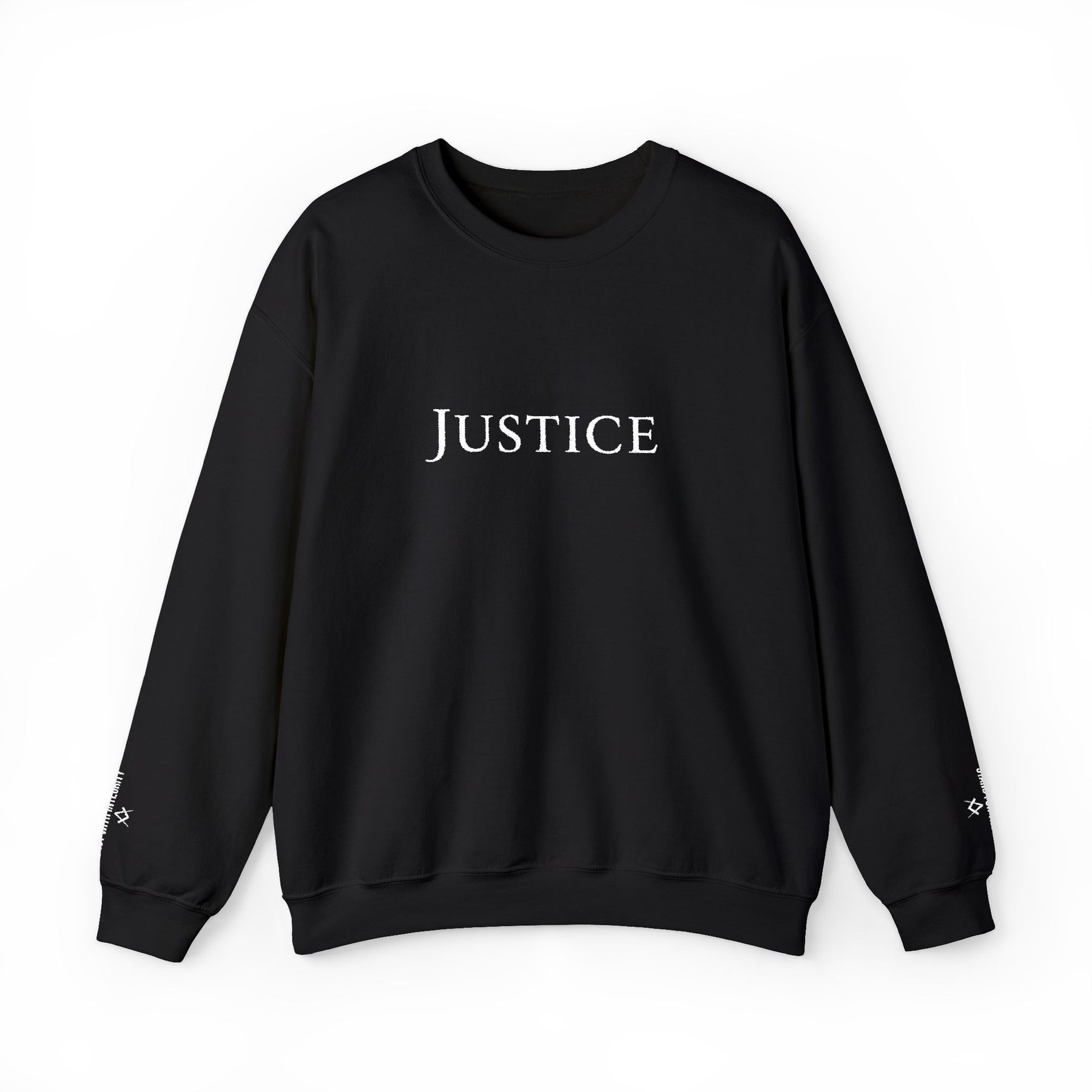 Master Mason Blue Lodge Sweatshirt - Justice Stand For Truth with Square & Compass - Bricks Masons