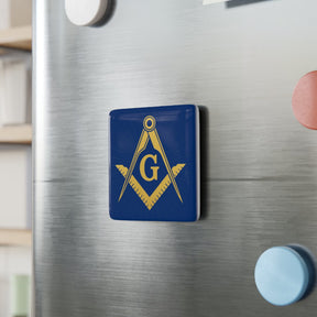 Master Mason Blue Lodge Magnet - Porcelain With Magnet - Bricks Masons
