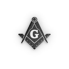 Master Mason Blue Lodge Pillow - Black Square & Compasses G - Bricks Masons