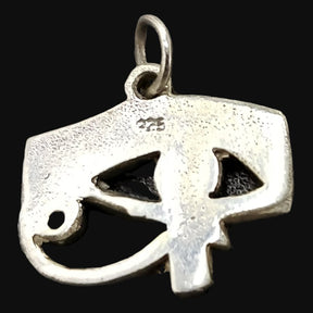 Egyptian Eye of Horus Pendant in Silver 2 cm 3 g Art 427 - Bricks Masons