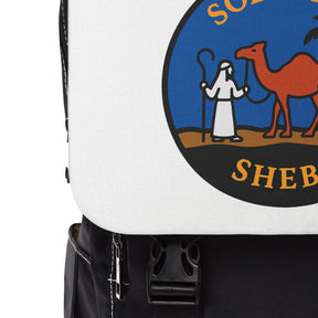 Queen of the South Backpack - White & Blue With Multiple Compartments - Bricks Masons