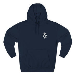 Allied Masonic Degrees Hoodie - Three-Panel Fleece Front Embroidery Design - Bricks Masons