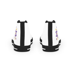Order of the Secret Monitor Sneaker - High Top Black & White Gold & Purple Emblem - Bricks Masons