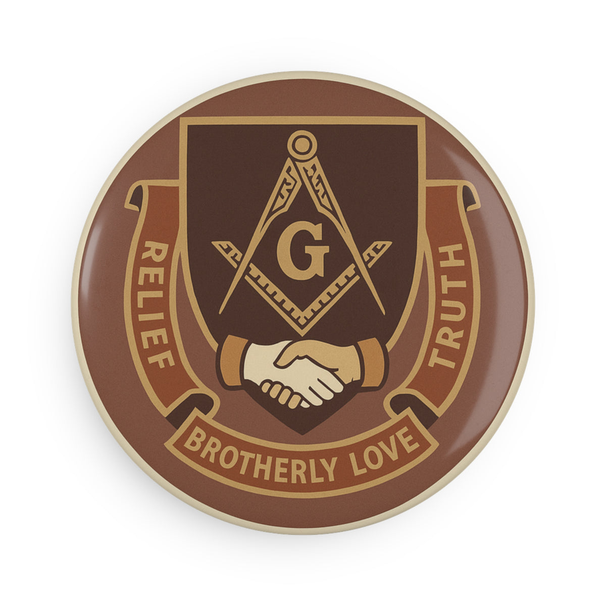 Master Mason Blue Lodge Magnet - Decorative Refrigerator - Bricks Masons