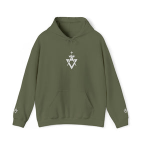 Allied Masonic Degrees Hoodie - Soft Cotton Poly Blend Embroidered Front Motif - Bricks Masons