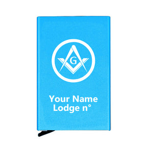 Master Mason Blue Lodge Credit Card Holder - Various Colors - Bricks Masons