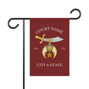 Shriners Yard Flag - Maroon Personalized Poly Poplin - Bricks Masons