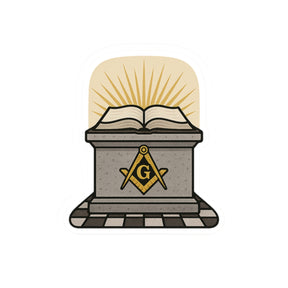 Master Mason Blue Lodge Sticker Decal - Kiss-Cut Masonic Altar - Bricks Masons