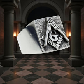 Masonic Master Degree Silver Ring 1.5 cm Art 56 - Bricks Masons