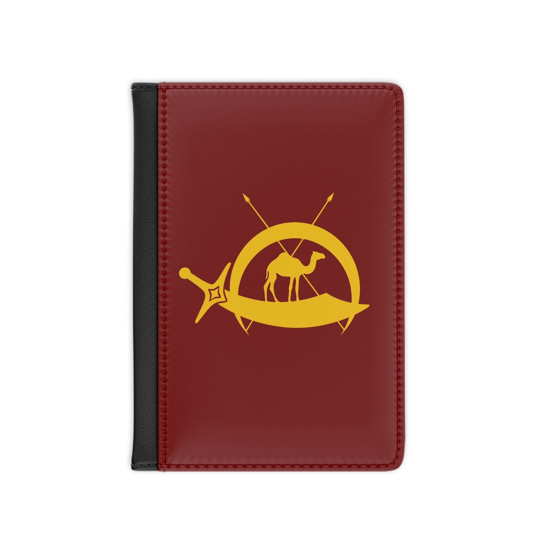 DOKO Passport Cover - Maroon PU Leather With Inner Compartments - Bricks Masons