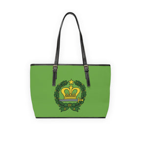 Order of the Amaranth Handbag - Green PU Leather With Ample Interior - Bricks Masons