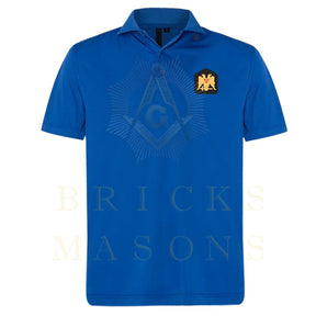 32nd Degree Scottish Rite Polo Shirt - Wings Down Various Colors