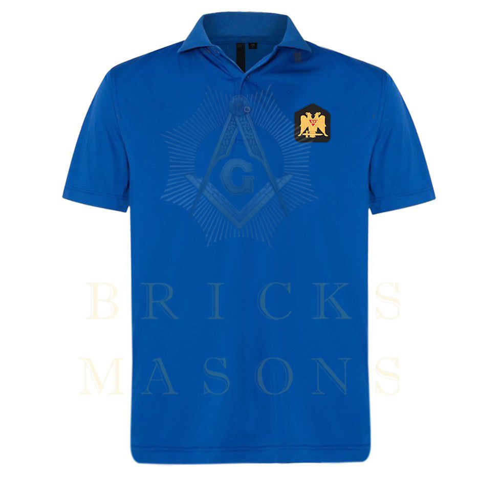 32nd Degree Scottish Rite Polo Shirt - Wings Down Various Colors