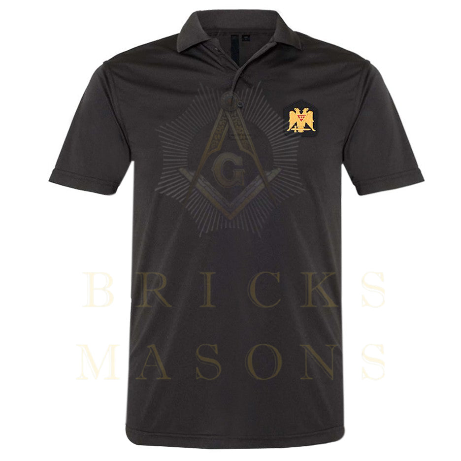 32nd Degree Scottish Rite Polo Shirt - Wings Down Various Colors