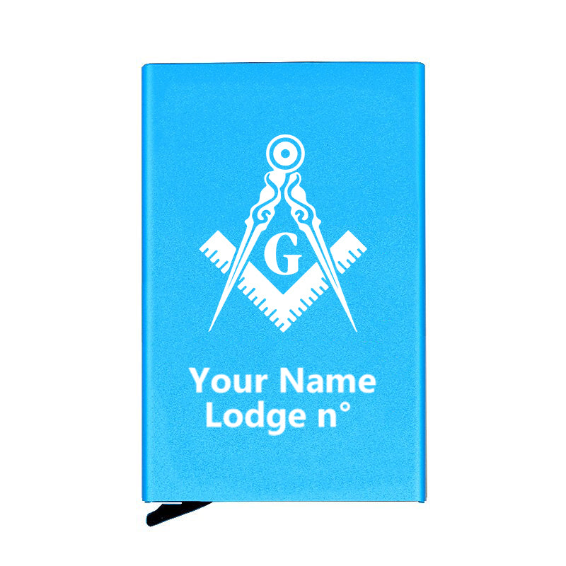 Master Mason Blue Lodge Credit Card Holder - Various Colors - Bricks Masons