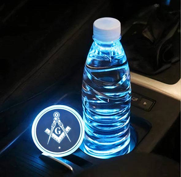 Master Mason Blue Lodge Cup Holder - Various LED Colors