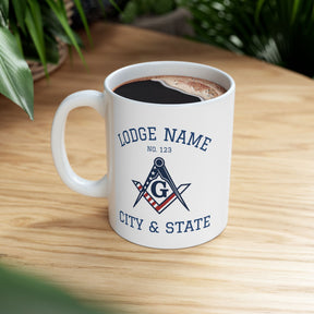 Master Mason Blue Lodge Mug - (11oz, 15oz) - Bricks Masons