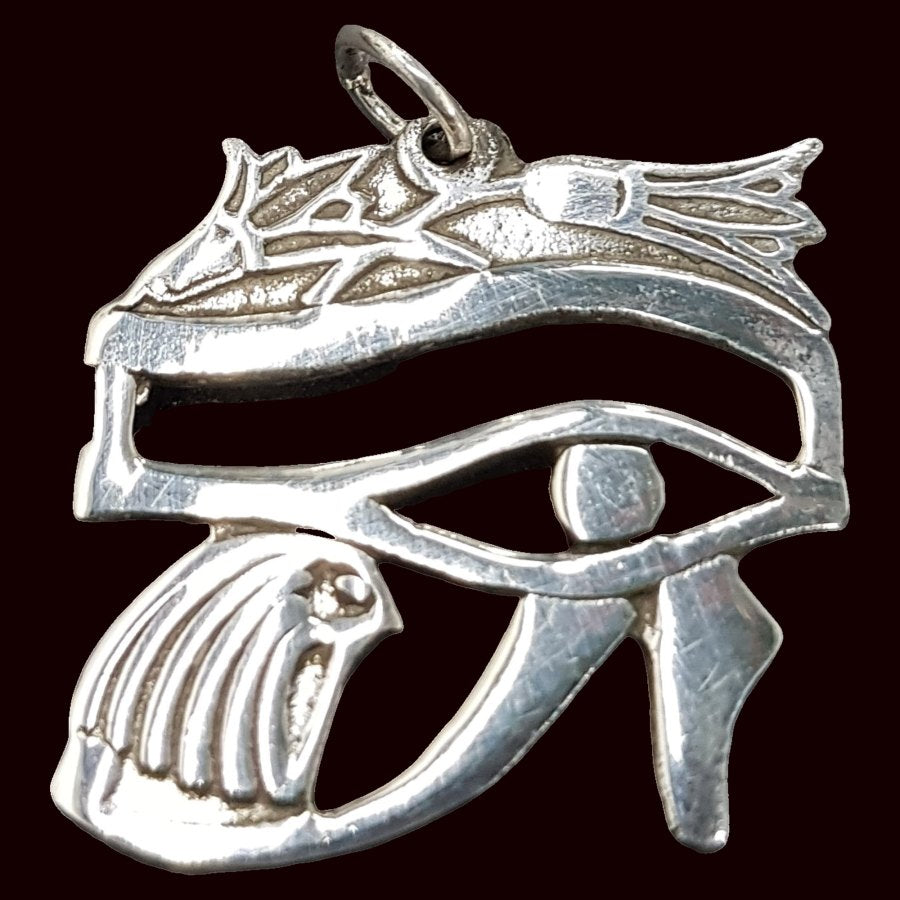 Egyptian Eye of Horus Pendant in Silver 3 cm 6 g Art 609 - Bricks Masons