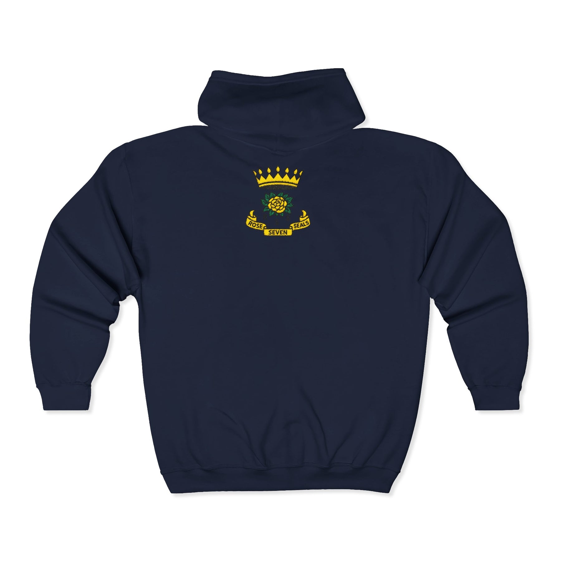 Rose of Seven Seals Hoodie - Zip Up Jacket Chest and Back Embroidery - Bricks Masons