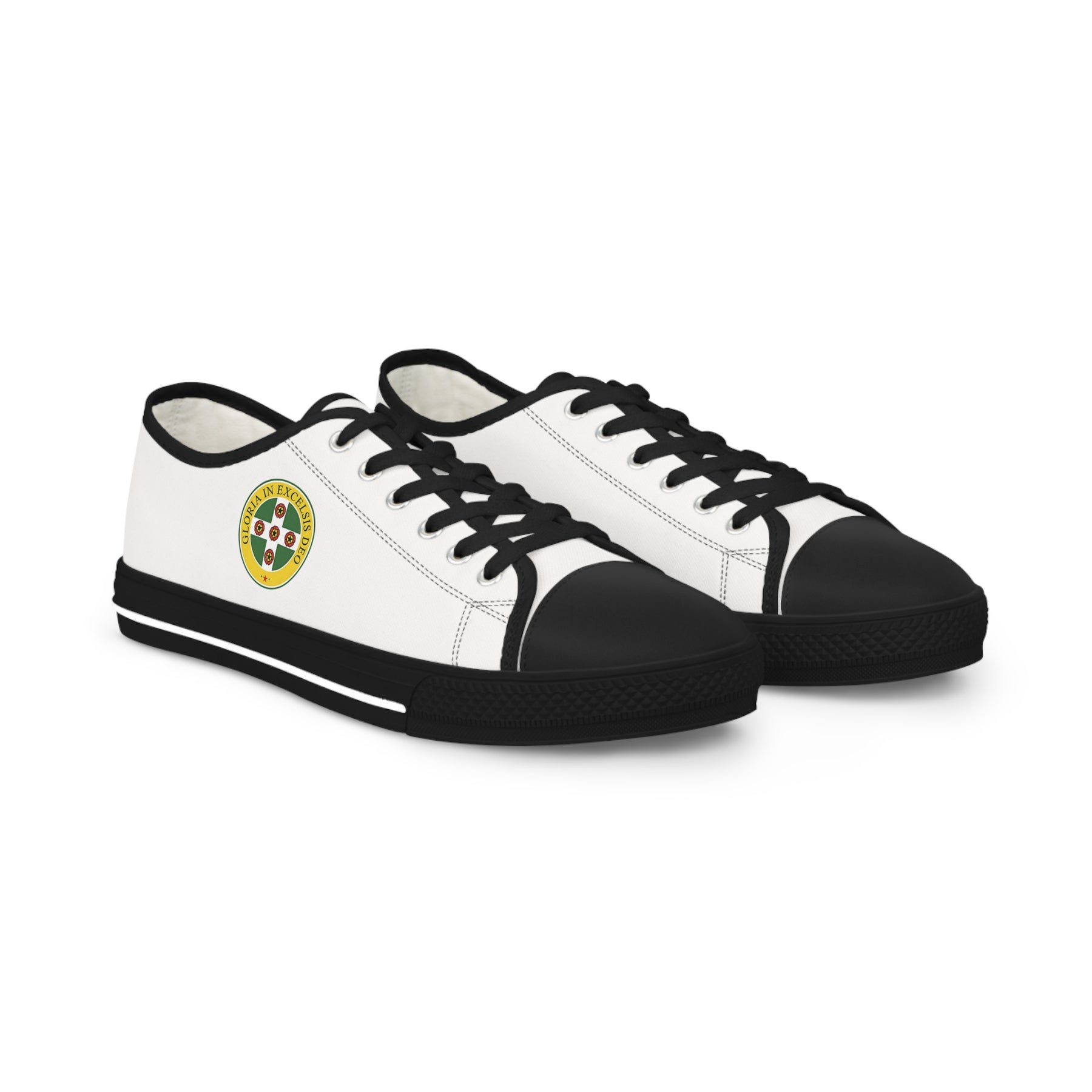 Royal Order of Scotland Sneaker - Low Top Sneaker Black & White Sole - Bricks Masons